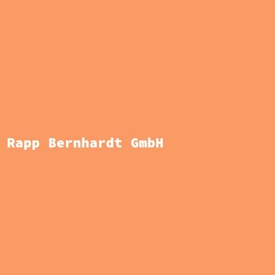 Hersteller: Rapp Bernhardt GmbH