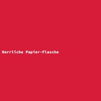 Herrliche Papier-Flasche