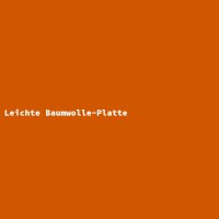 Leichte Baumwolle-Platte